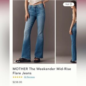 MOTHER Light Blue Flare Jeans